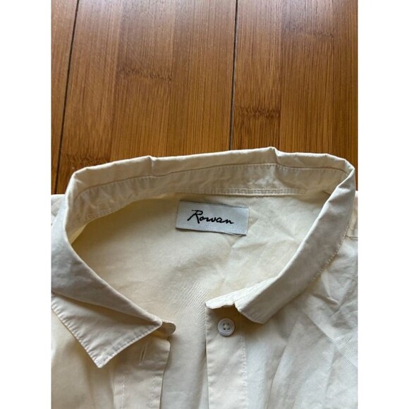 Rowan Off White Orange Cotton Button Up Shirt - Large - Picture 3 of 6